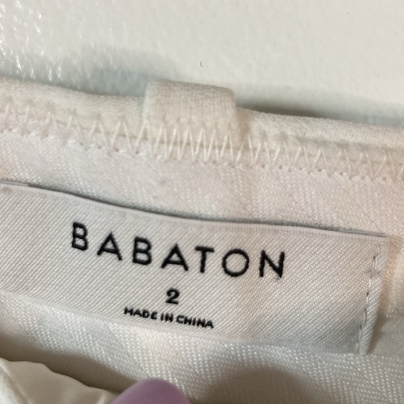 Aritzia Babaton High Waisted White Trouser Pants Size 2 (as Is) - Picture 3 of 10